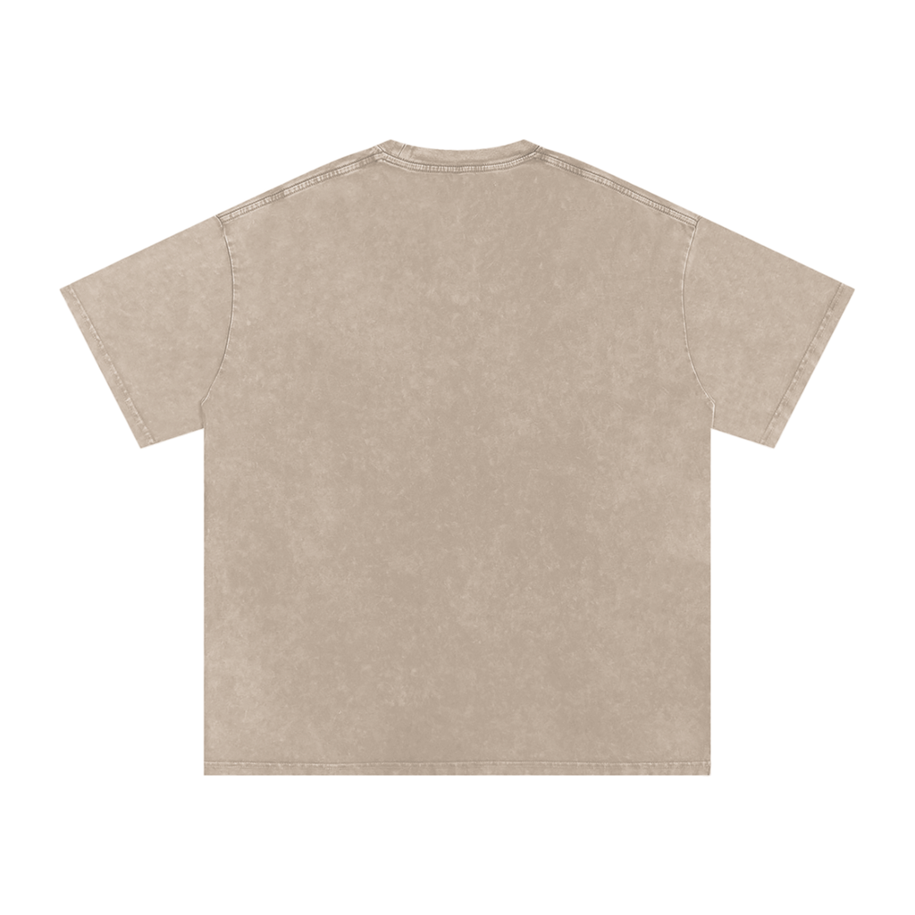 "Mentality" Snow Washed Oversized Cotton T-Shirt