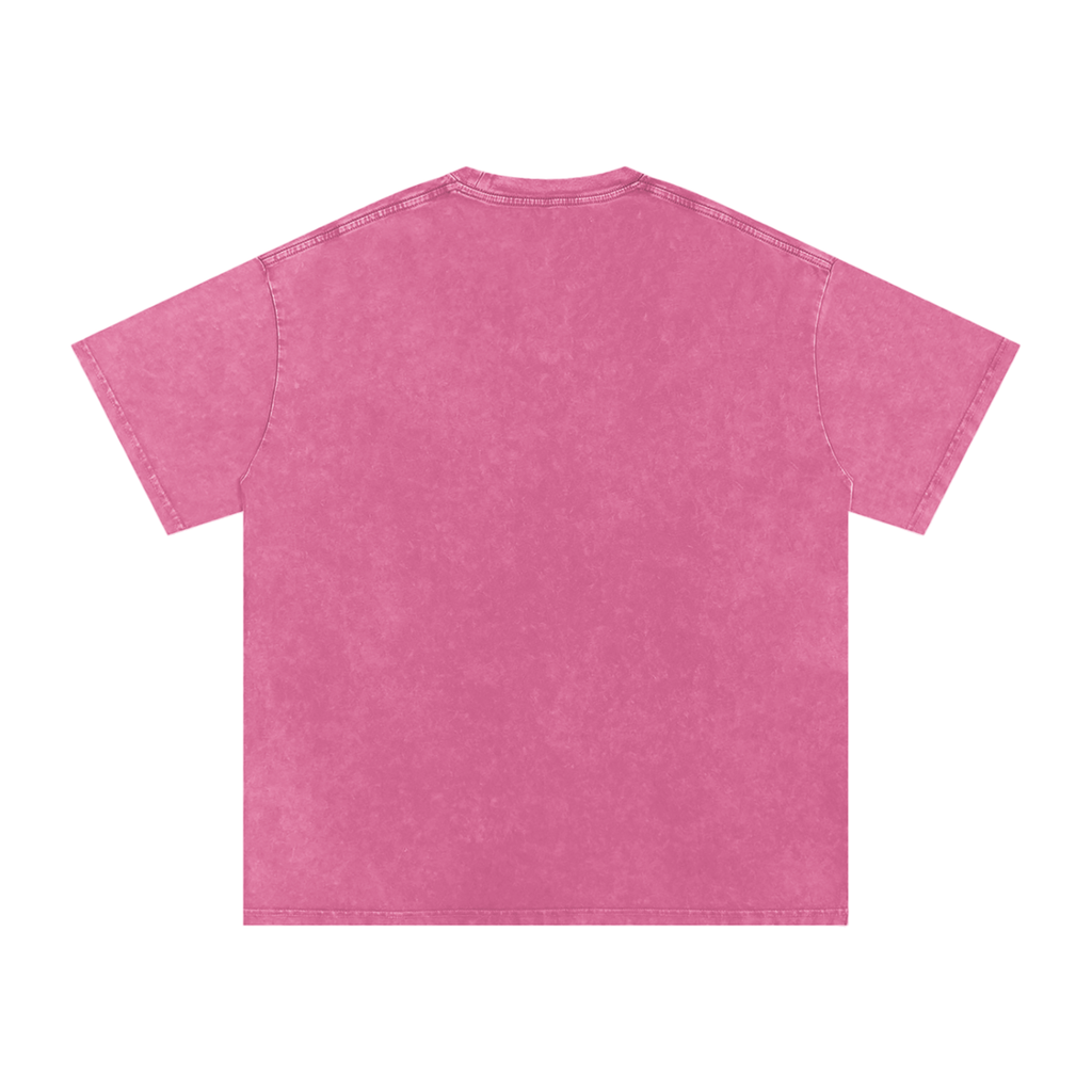 "Mentality" Snow Washed Oversized Cotton T-Shirt