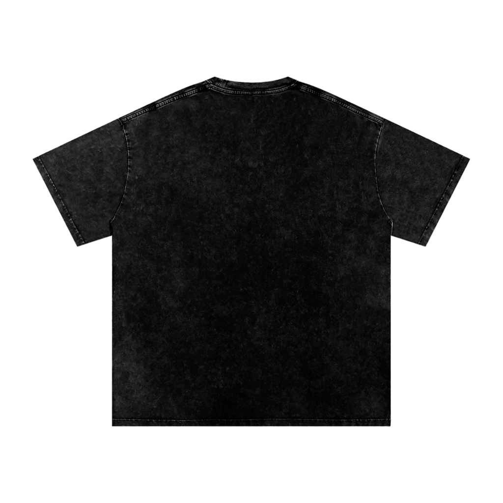 "Mentality" Snow Washed Oversized Cotton T-Shirt