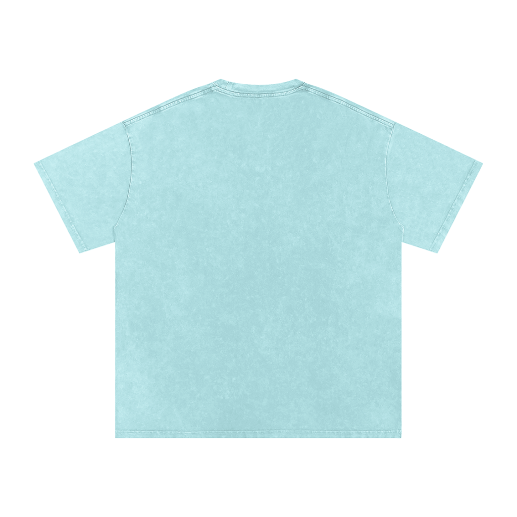 "Mentality" Snow Washed Oversized Cotton T-Shirt