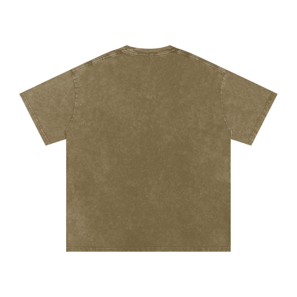 "Mentality" Snow Washed Oversized Cotton T-Shirt