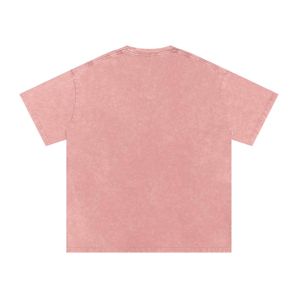 "Mentality" Snow Washed Oversized Cotton T-Shirt