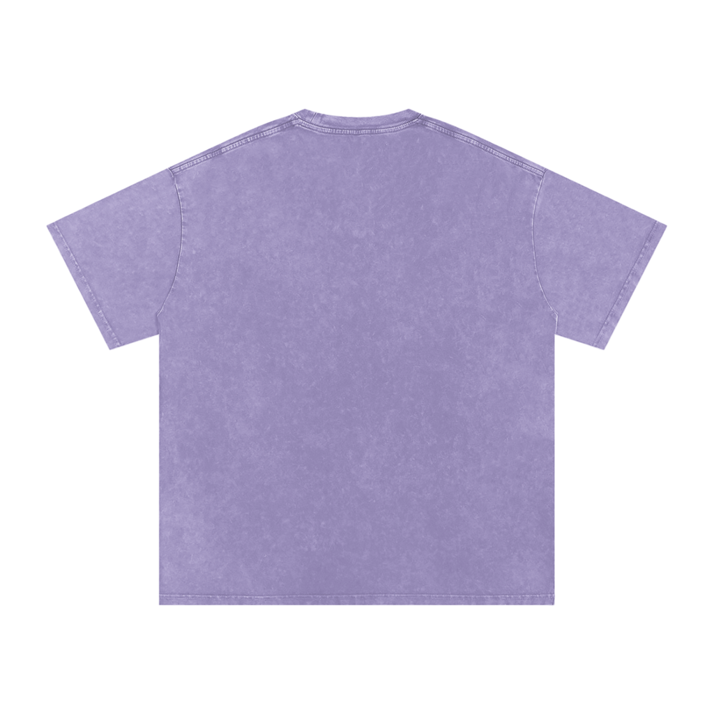 "Mentality" Snow Washed Oversized Cotton T-Shirt