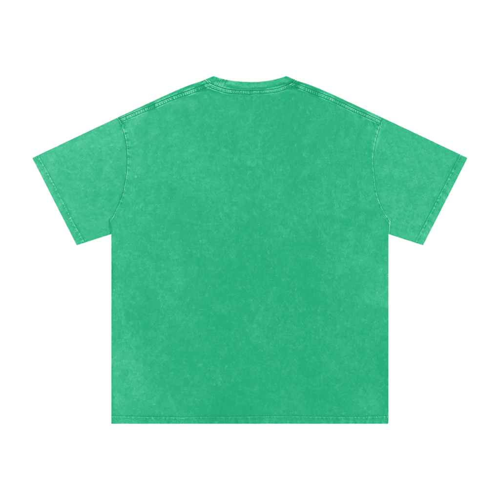 "Mentality" Snow Washed Oversized Cotton T-Shirt