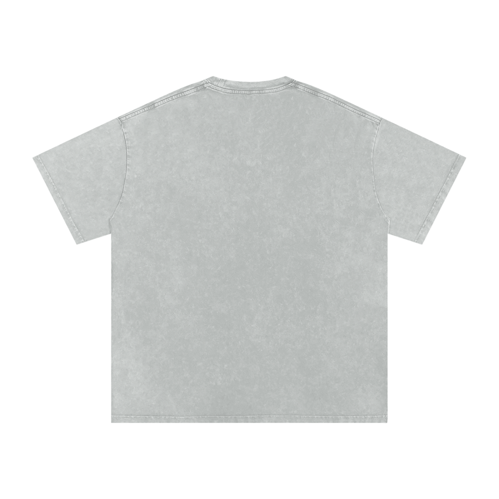 "Mentality" Snow Washed Oversized Cotton T-Shirt