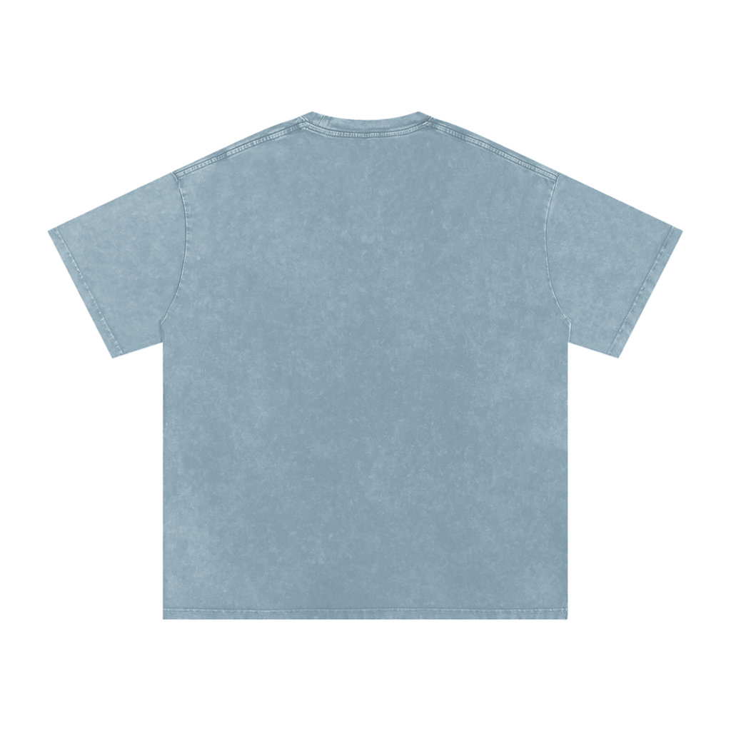 "Mentality" Snow Washed Oversized Cotton T-Shirt