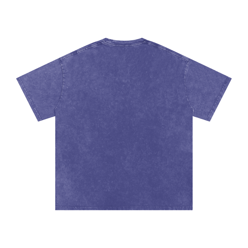 "Mentality" Snow Washed Oversized Cotton T-Shirt
